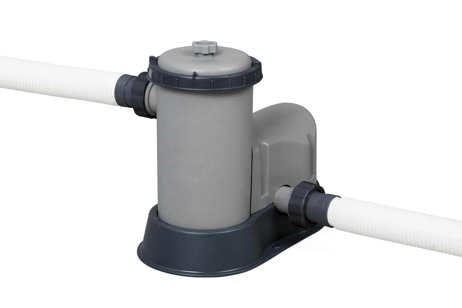 Каркасный бассейн Bestway 56886 BW, Power Steel 549x132см "Камень" 26000л, фильтр-насос, лестница, тент, попл.-доз. фото 4